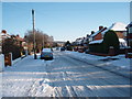 Snow-bound Gypsy Lane, Marton in TS7 8BF