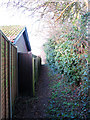 Public footpath past St Martin's church in PE33 9FS