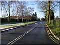 Entrance road to Sparsholt College in SO21 2NE