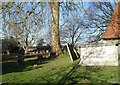 The churchyard at  St Mary the Virgin, Apuldram in PO20 7FE