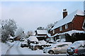 Church Street in the snow in RG25 2RH