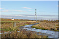 Farm road and pylon - Evedon in NG34 9PD
