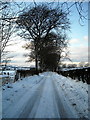Snow Covered Minor Road in G75 9DW