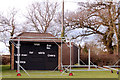 Cricket scoreboard at Barby sports ground in CV23 8TJ