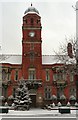 Hyde Town Hall in the Snow in SK14 1DU