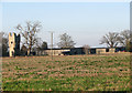 The ruined St John's church and sheds at St John's Farm in PE37 8BU