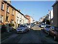 Looking up Crindau Road, Newport in NP20 5EZ