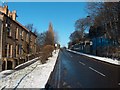 Winter view of the southern end of Psalter Lane, Sheffield in S11 7BU