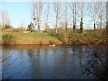 Usk river bank from the car park at Llanbadoc Island in NP15 1AT