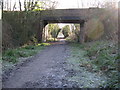 Road bridge over the Downs Link path at Two Mile Ash in RH13 0NA