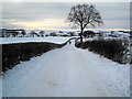 Jackton Road Under Snow in G75 9QE