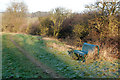 Seat beside the bridleway north of Staverton in NN11 6JS
