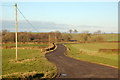 Looking north along Berry Fields farm track and bridleway in NN11 8NP