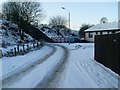 Approaching a railway bridge in Neilston