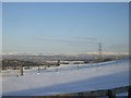 Northeast view to Glasgow from countryside near Neilston in G78 3HP