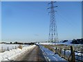 Pylon overlooks Springhill Road in G78 1TY
