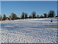 Abbey Fields in the snow in CV8 1AD