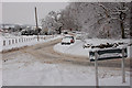 Edderston Road in snow, Peebles in EH45 9HN