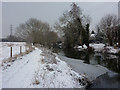 Footpath by the Gipping in winter in Sproughton