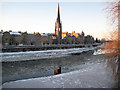 Ice and reflections on the Tay in PH2 7DD