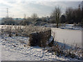 Snow and ice along the River Gipping in IP2 0HN