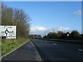 A4229 approaching A48 roundabout at Pyle. in CF33 4AG