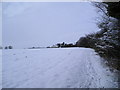 Footpath to Squeech Lane in snow in IP13 6FF