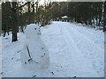 Snowman and folly, Cullaloe Hills in KY4 8ES