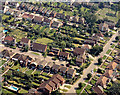 Aerial view of Jotman's Lane and the Cemetery, Benfleet in SS7 5AP