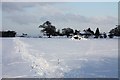 Snow covered path Malvern in WR14 4HD
