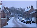 Snowy morning in Front Street in YO7 3RR