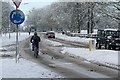 Bath Road after the snow in RG30 3DW