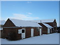 Snow covered farm in PE13 4SH