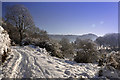 Snow in the Wye Valley in GL17 9NJ