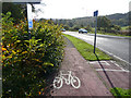 Cycle path on A82 nr Arden roundabout in G83 8RD
