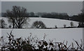 Snow covered fields in IP8 4LJ