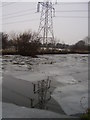 Pylon across frozen canal in DN3 1SD