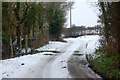 Fishponds Lane, Frankton, on a snowy day in CV23 8ET