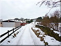 Snow bound road to Stone Hill Nurseries in BB1 5TL