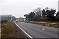 Looking west along the A45 near Dunchurch in CV23 9LF