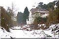 Dunchurch railway station house in the snow in CV23 9LF
