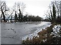 Frozen Montgomery Canal looking South in SY22 6TT