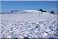 Blewburton Hill under a blanket of snow in OX11 9EE