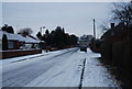 Grange Rd in the snow in BL8 2NZ