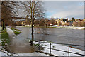 River Tweed during the thaw in Peebles