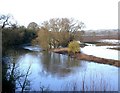 River Avon in flood near Alveston in CV37 7QP