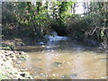 Farm bridge over the River Stor just coping with additional flow in RH20 4BJ