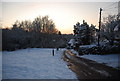 Modest Corner in the snow in TN4 0RJ