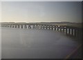 On the curved access to the Tay Rail Bridge in DD2 1UQ