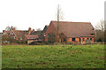 View across the field to Eathorpe village hall in Eathorpe